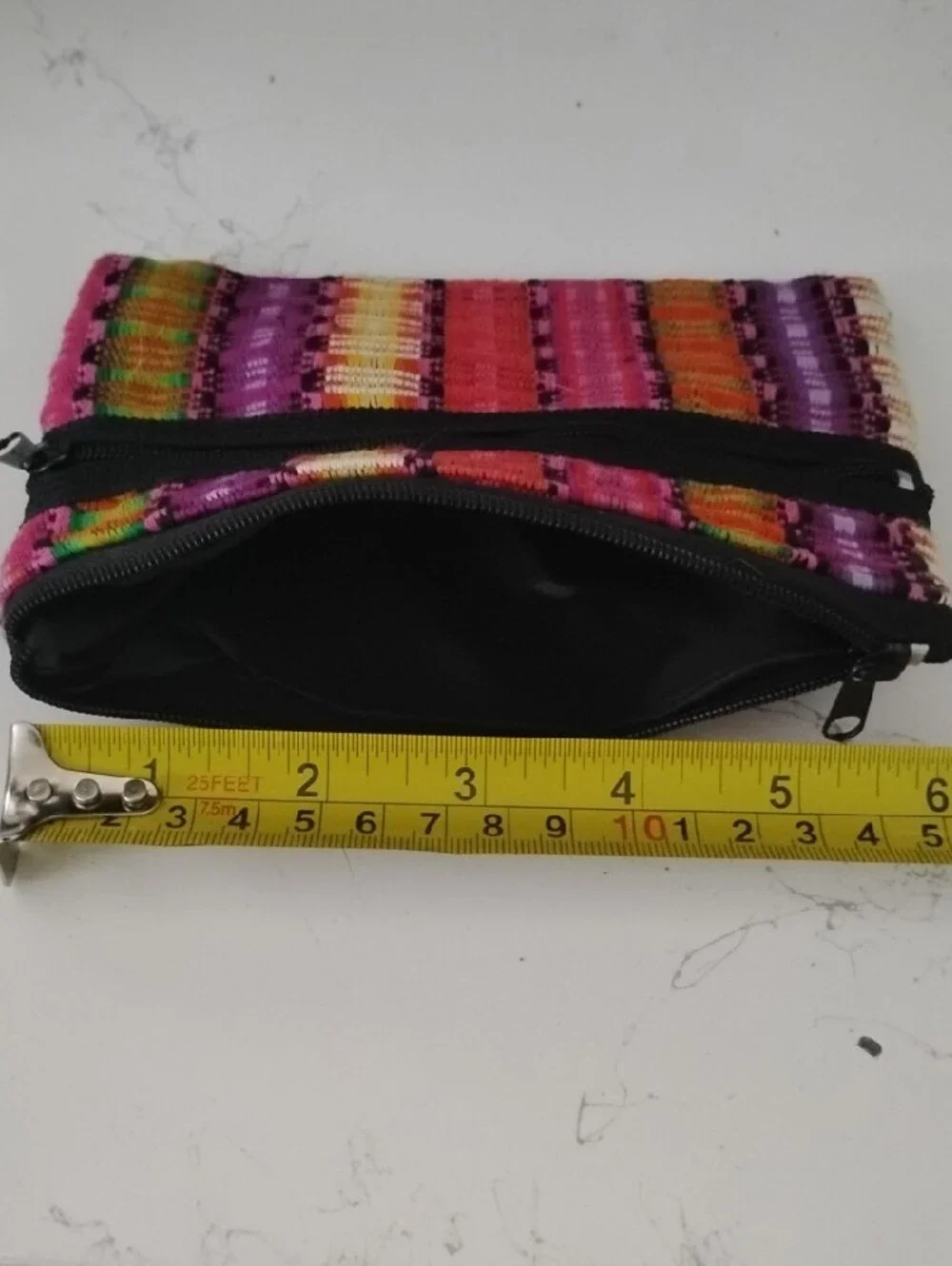 Handwoven Multicolor Small Zipper Pouch - Women Bags